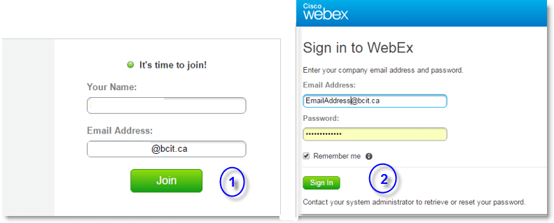 webex login in