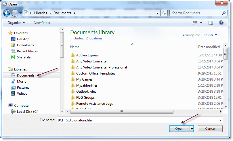 Using the ShareFile Outlook Plugin BCIT