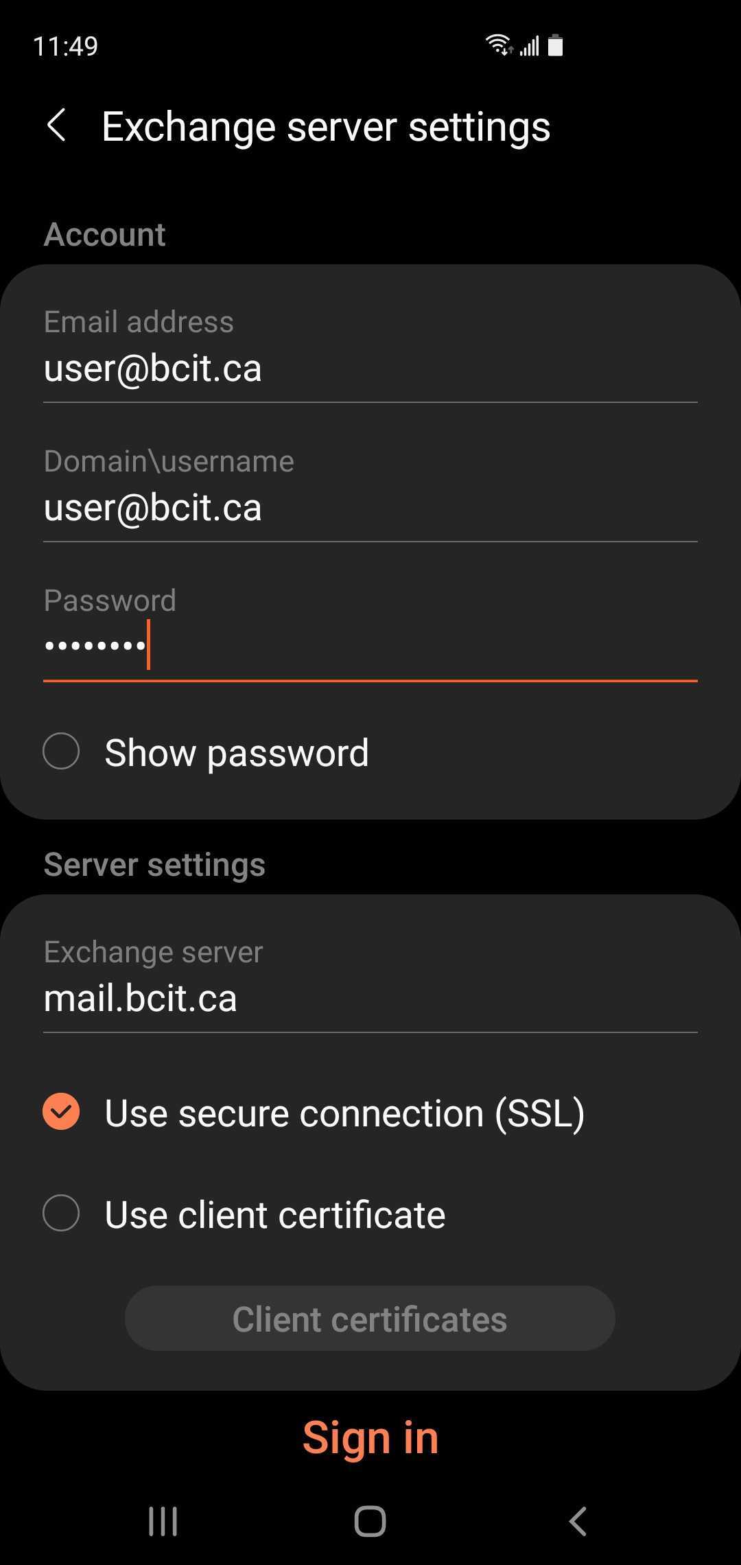 Setting up BCIT Email and Connecting to Exchange Online on Your Android