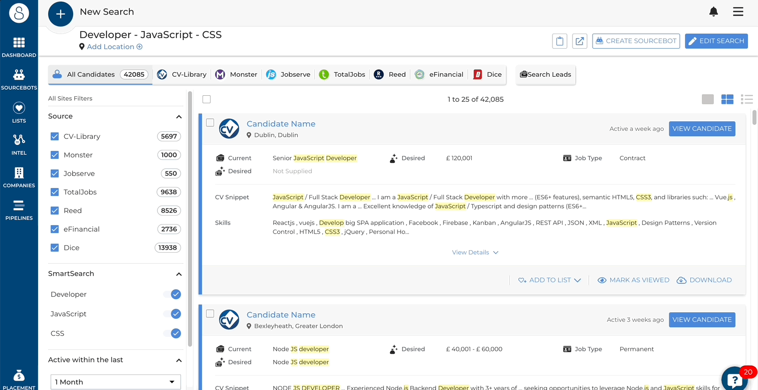 Changing Results View