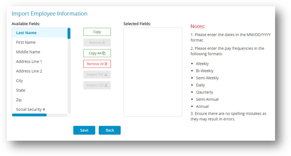 Importing Employee Information into CheckMark Online Payroll