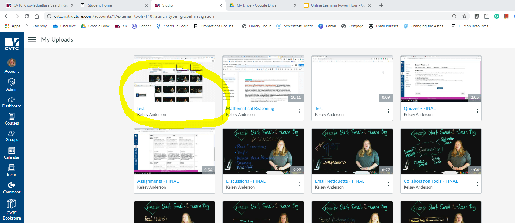 Canvas How to Record a Screen Capture/ScreencastoMatic Video in