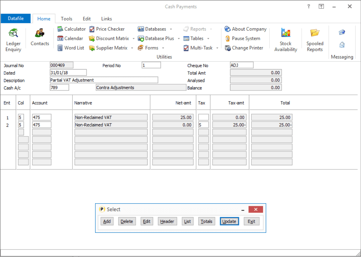 VAT Adjustments Partial VAT Exemption Scheme