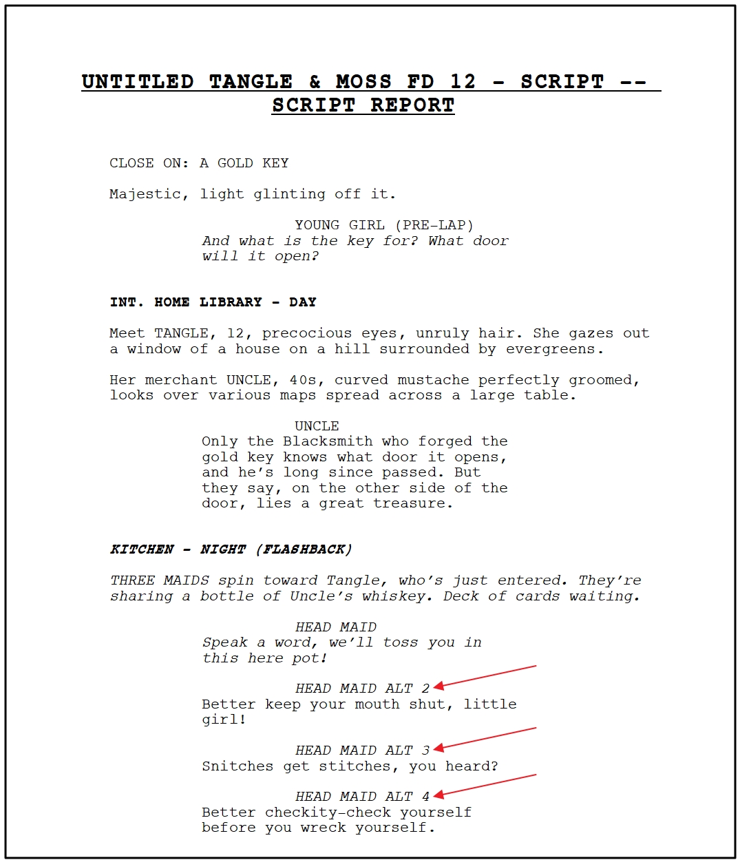 How can I create a version of a script that contains all of the