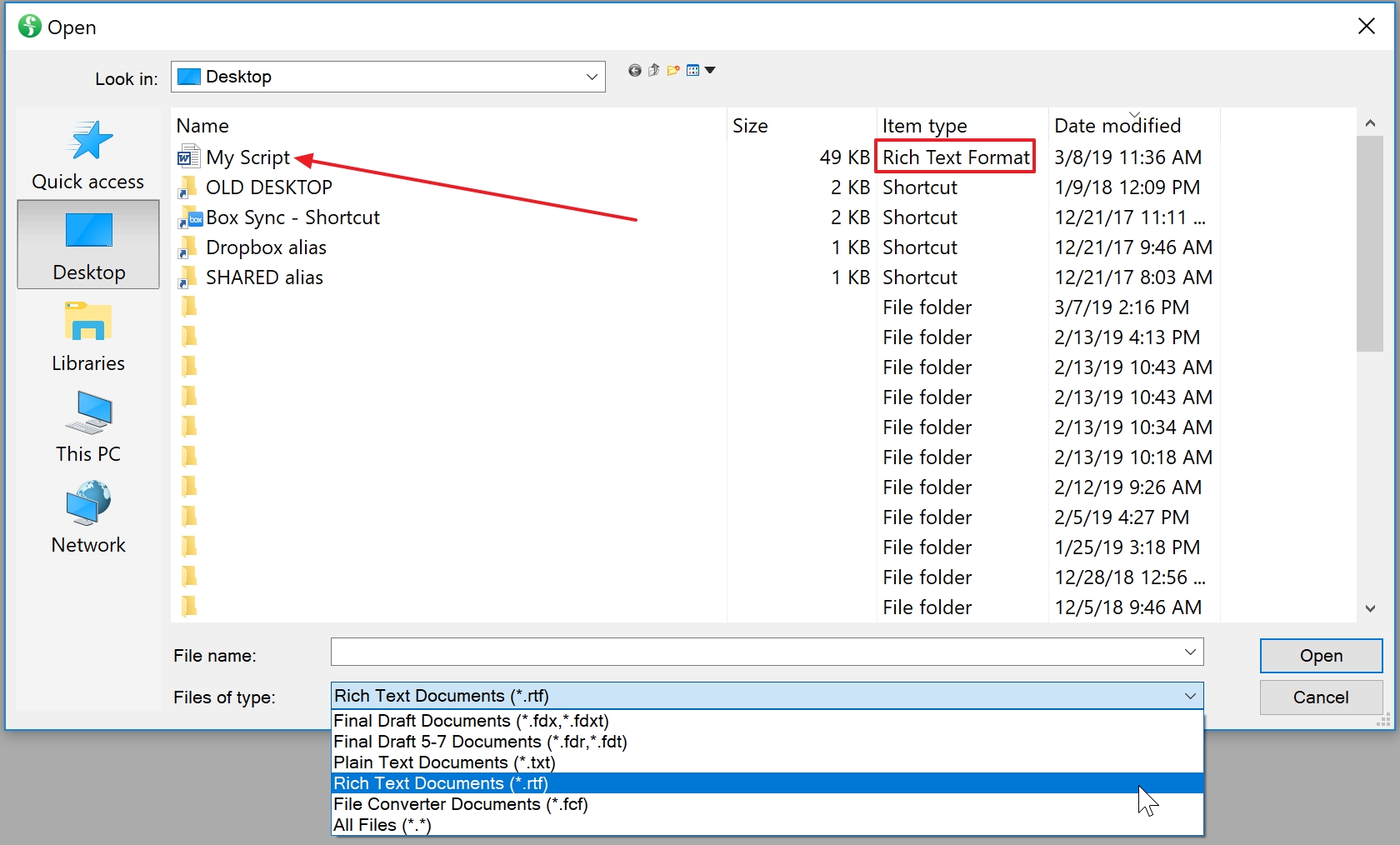Can Final Draft import a PDF file? Final Draft