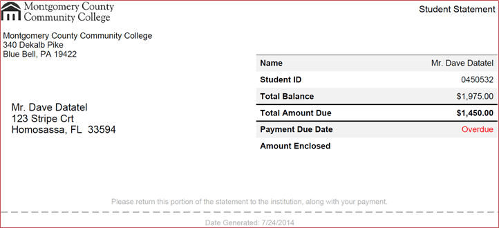 Students Student Finance Account Activity