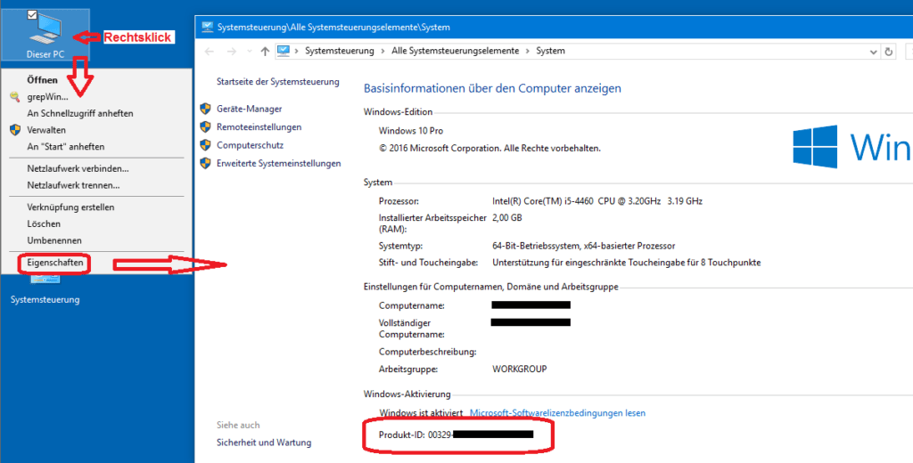 GUID des Rechners und Seriennummer ermitteln › Wissensdatenbank