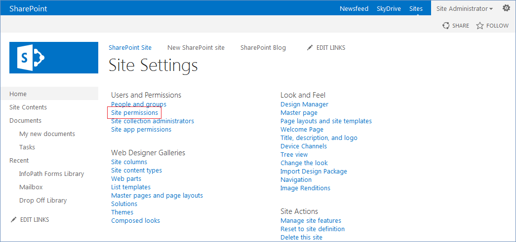 How to create a new SharePoint 2013 permissions level Knowledgebase