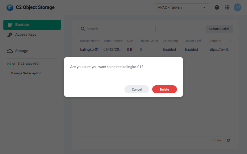 Manage buckets Synology Knowledge Center