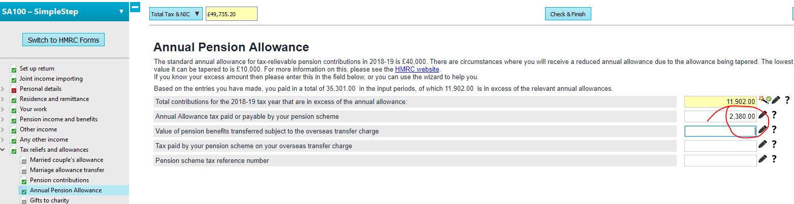 Scottish Taxpayer Pension Charge HMRC Special Case 33 Knowledge Base