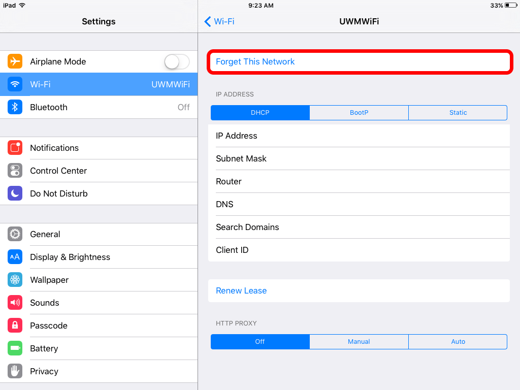 iOS a Saved WiFi Network