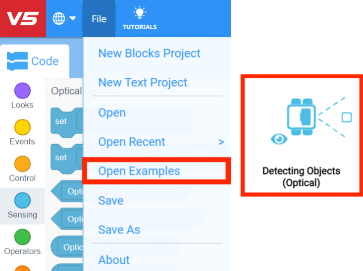 Using the V5 Optical Sensor VEX Library