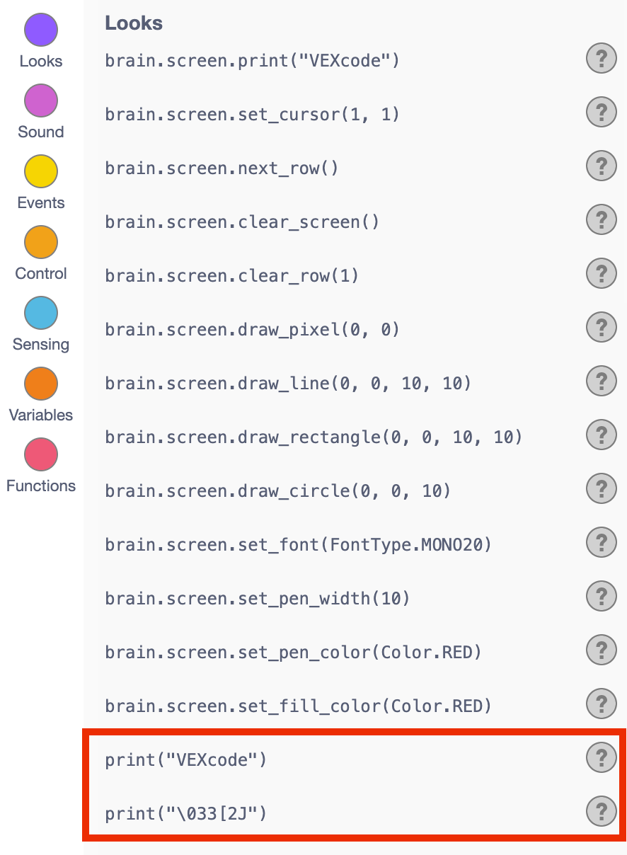 Using the Print Console in VEXcode IQ with Python VEX Library