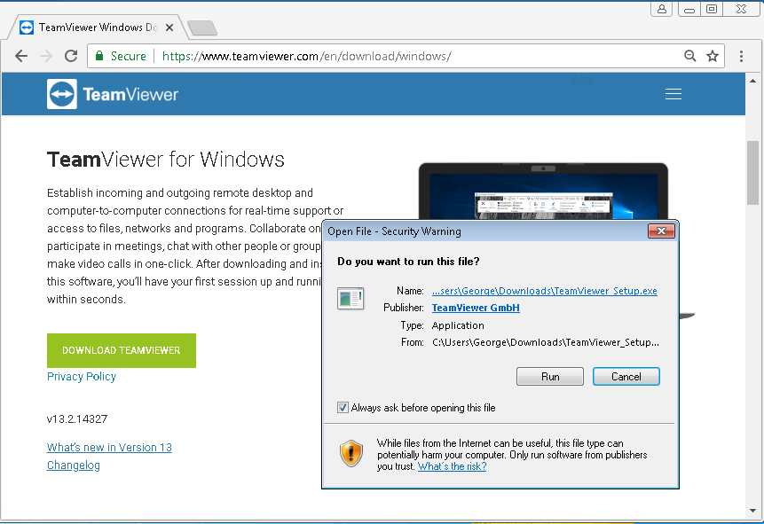 How to provide TeamViewer login information for email setup remote support site Solution