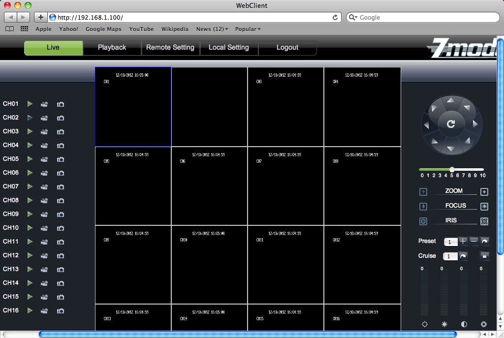 Zmodo Knowledge Base How to Setup Version 3 DVRs to Run on Safari