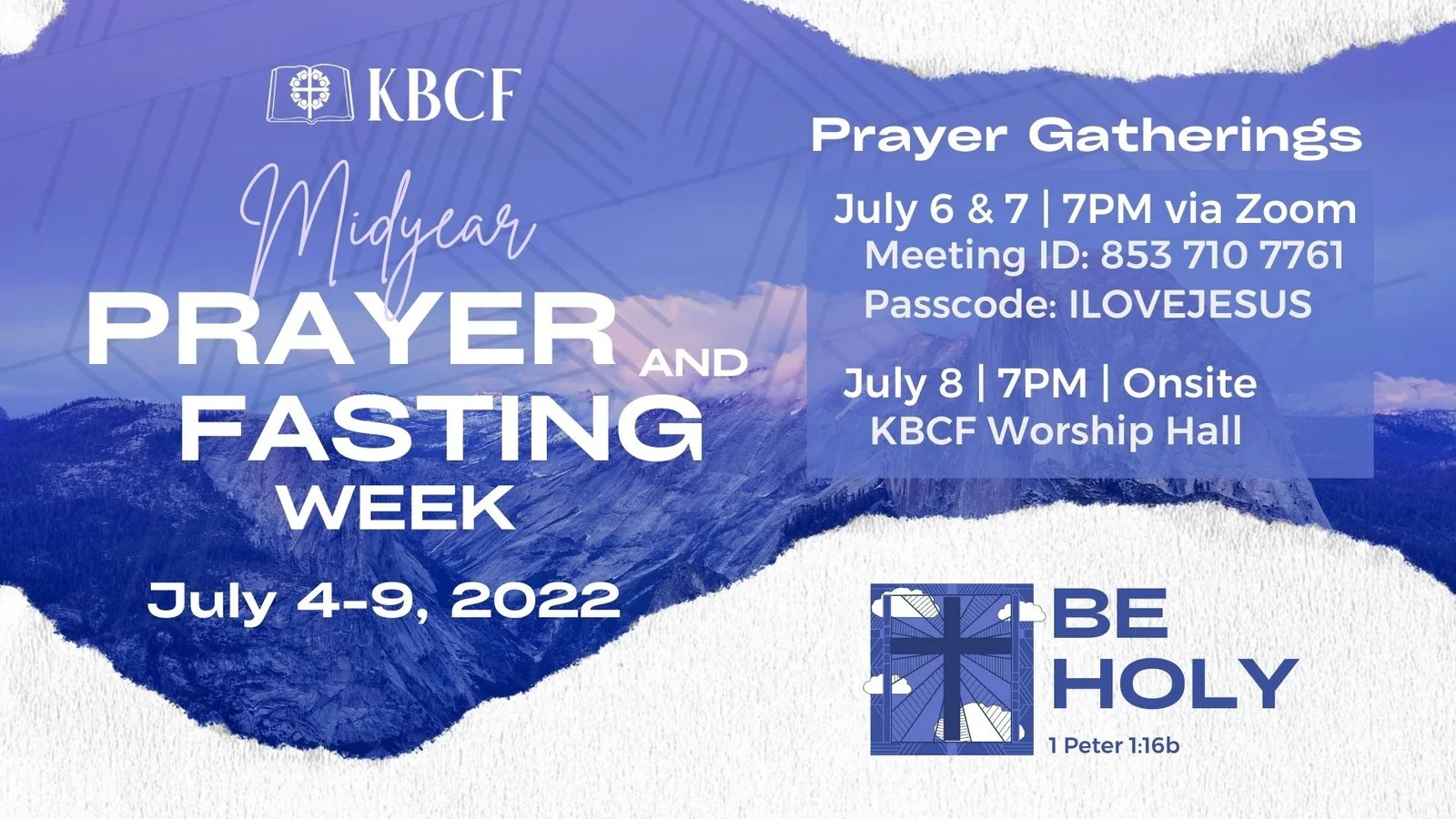 KBCF Midyear Prayer and Fasting Week 2022 Kamuning Bible Christian