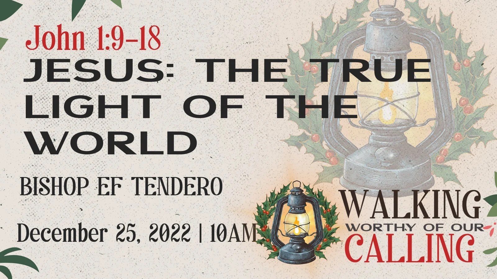 Jesus The True Light of the World Kamuning Bible Christian Fellowship