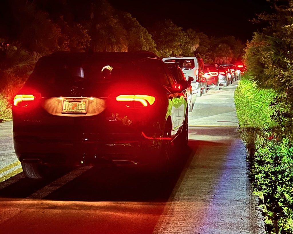 Cars abandoned, WinnDixie overrun, road refugees seeking shelter