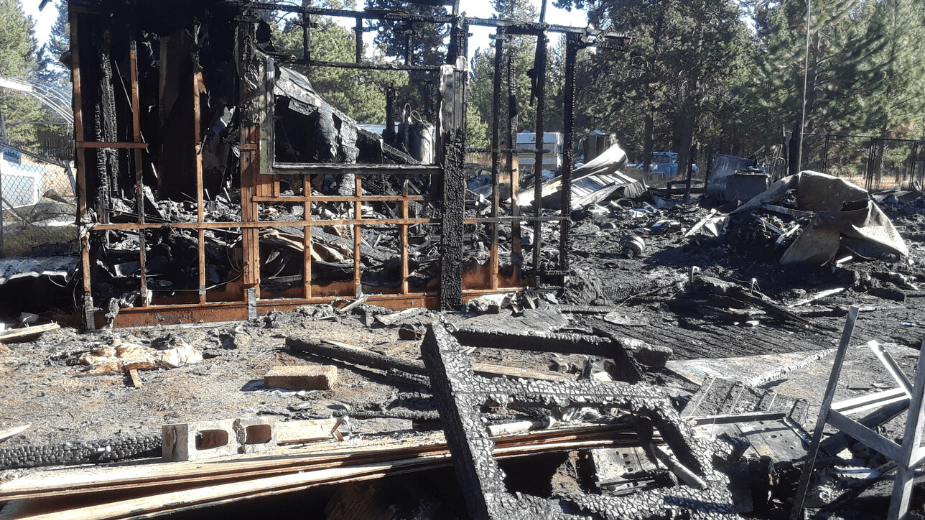 La Pine Home That Burned Last Year, Burns Again