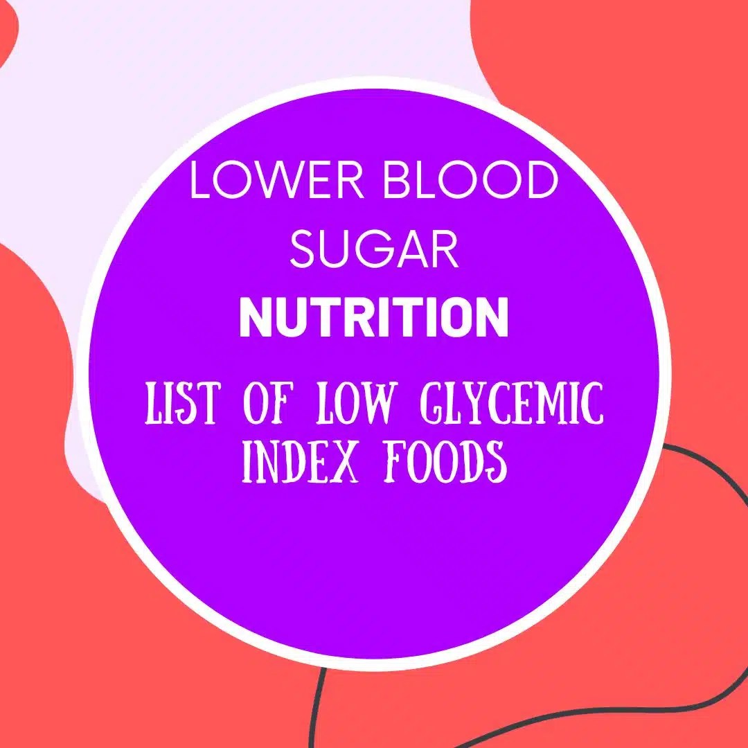 List of low glycemic index foods (pdf) for your convenience