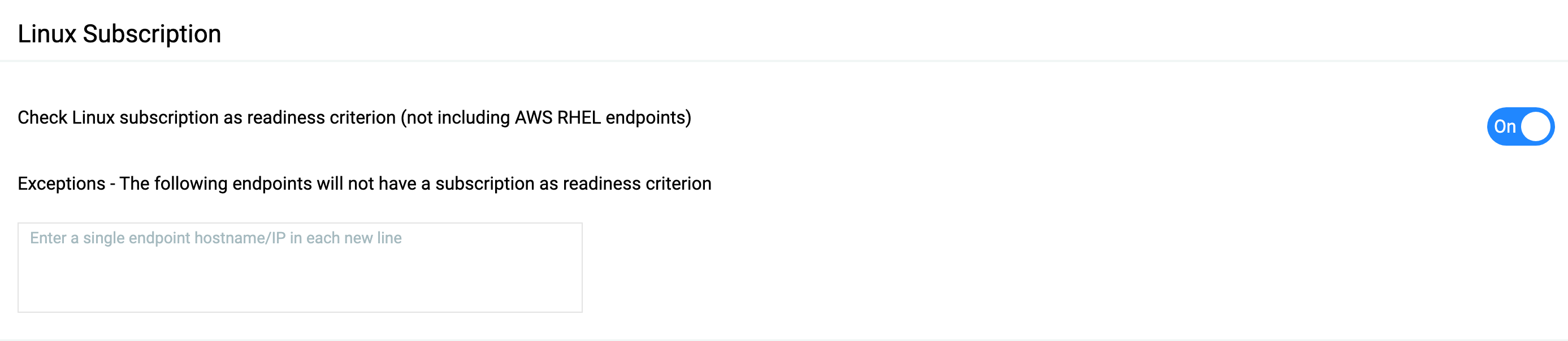 Endpoint Readiness Settings JetPatch