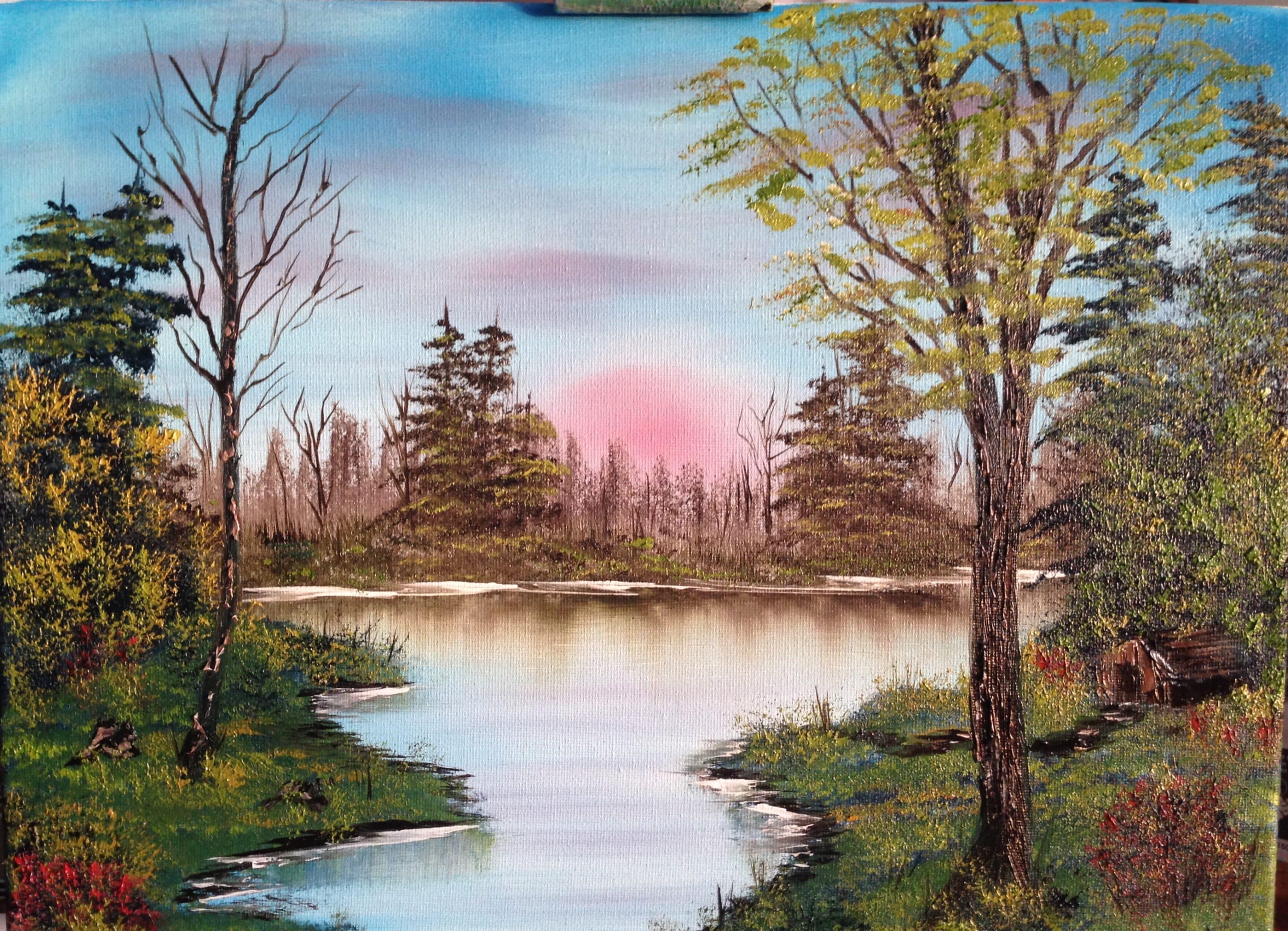 Bob Ross Class! Learn how to paint Bob Ross style Kari's Create