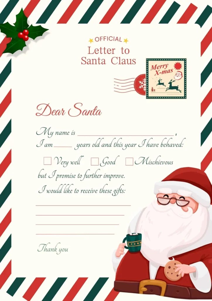 12 Free Printable Letters To Santa Templates KCCNJ 12 Free Printable Letters To Santa Templates KCCNJ