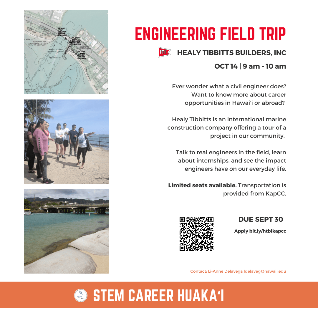 🚀 STEM Career Huakaʻi Healy Tibbitts Engineering Field Trip Due Sept