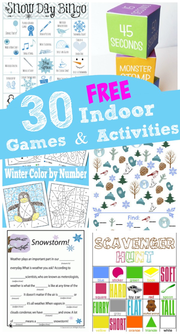 30 FREE Winter Printable Games & Activities for Kids