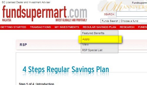 Fundsupermart Regular Saving Plan —