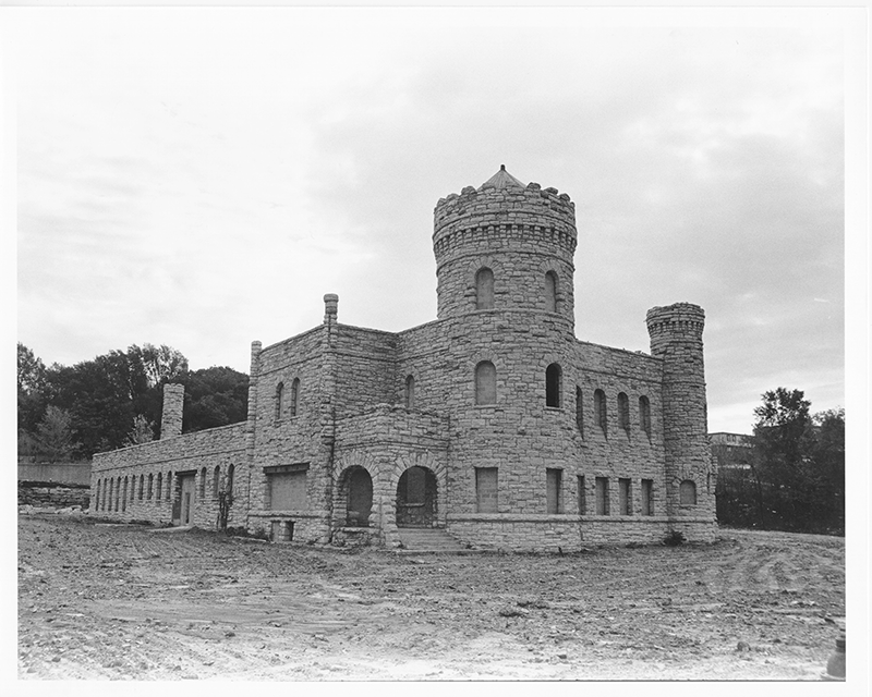 A castle or a prison? Stone ruins line Vine Street in Kansas City. KCQ
