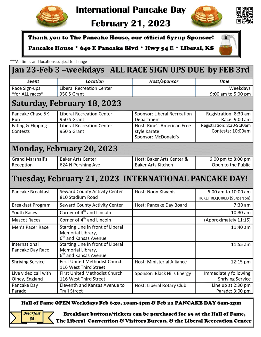 Liberal Celebrates 74th International Pancake Day KCLY Radio