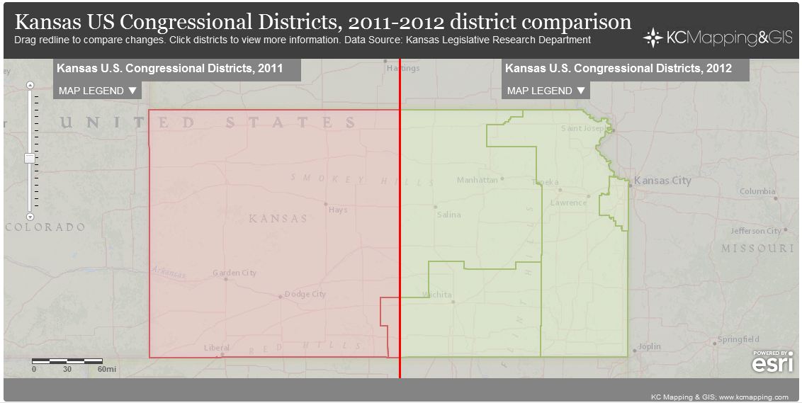 Redistricting Before & After III Kansas Congressional Districts KC
