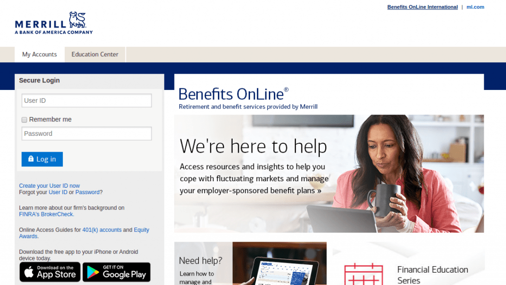Access To Your Merrill Lynch Benefits Account
