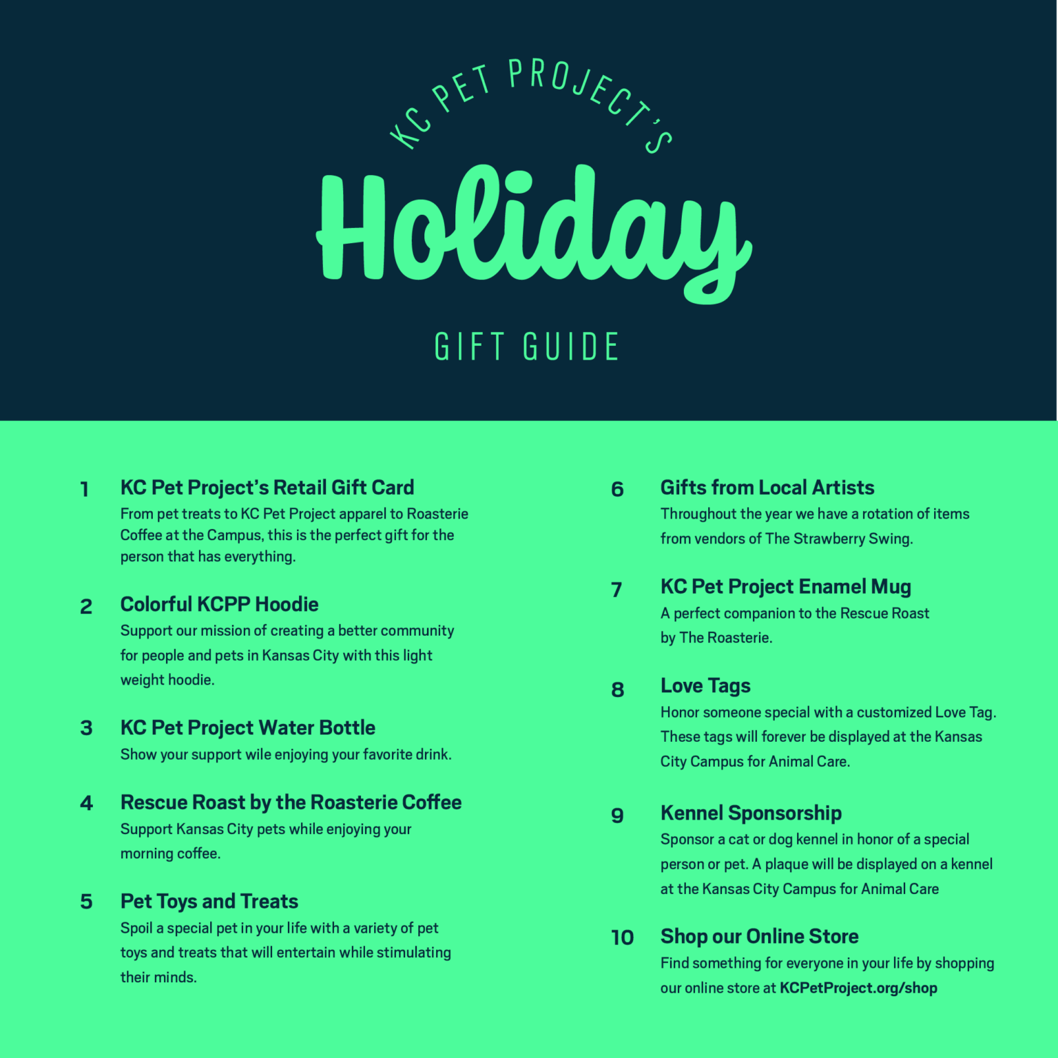 KC Pet Project 2021 Gift Guide KC Pet Project