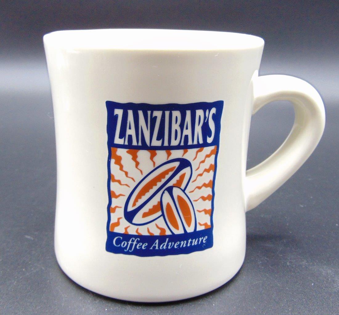 Zanzibar's Coffee Adventure Souvenir Ceramic Coffee Cup Mug Diner Style
