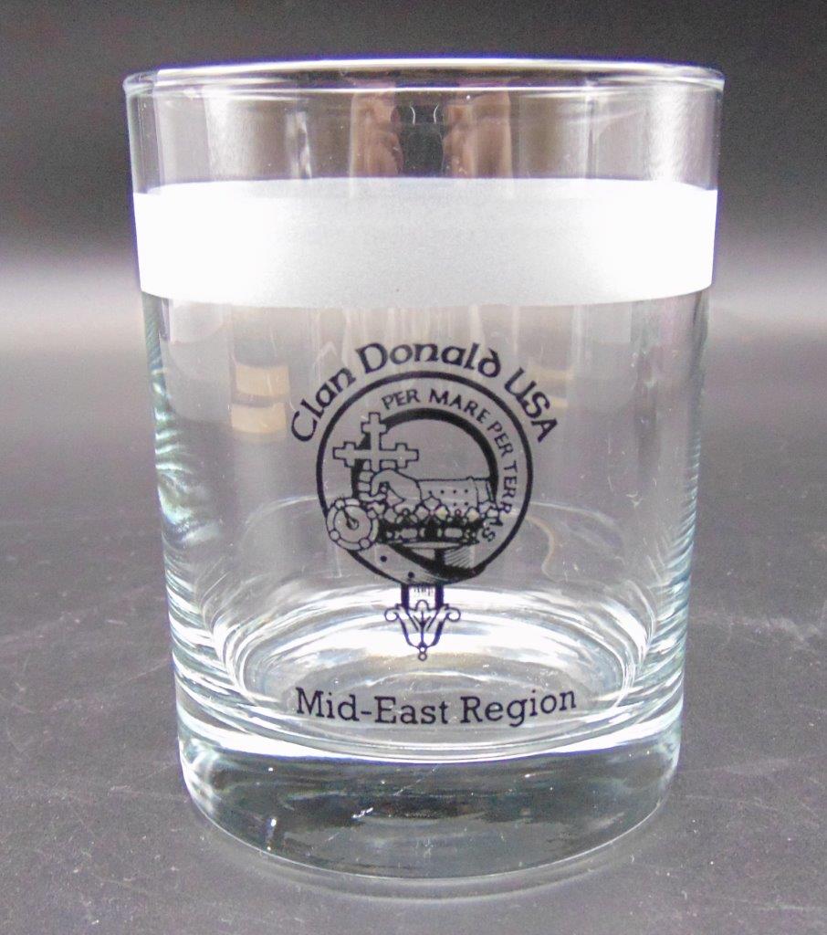 Clan Donald USA MidEast Region Scottish Brotherhood Glass Low Tumbler