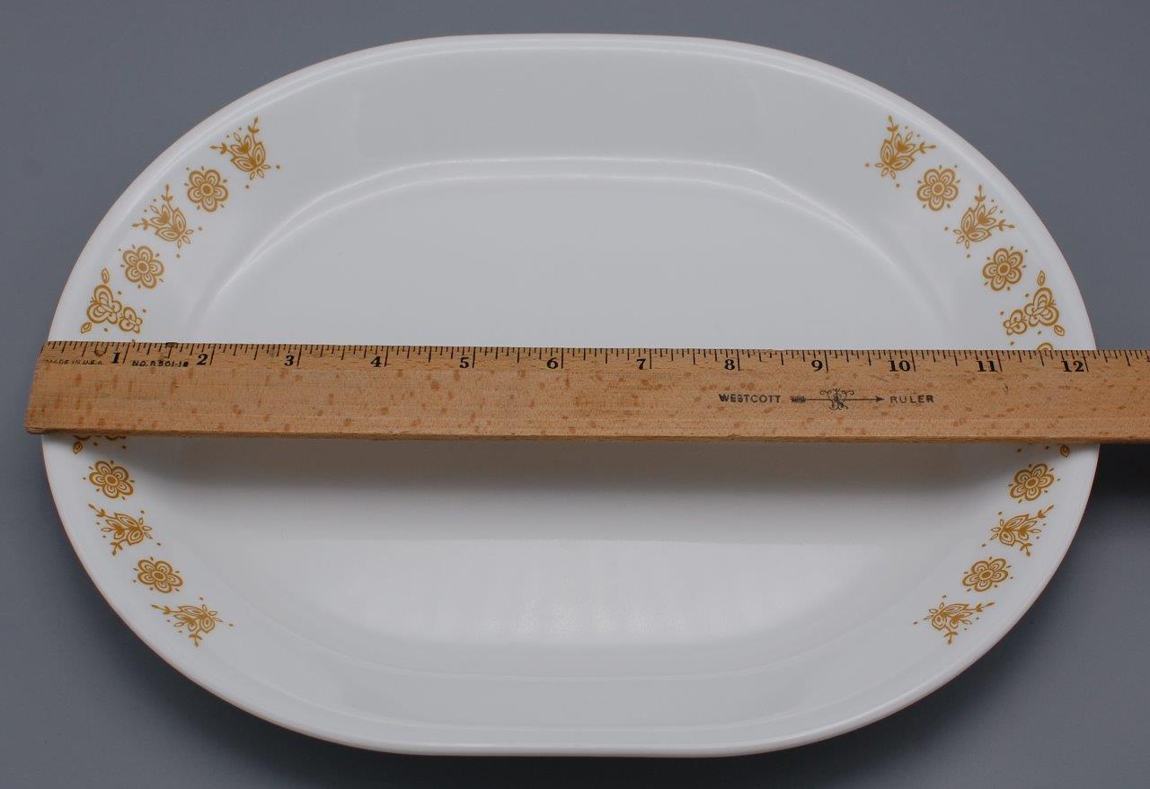 Corning Ware Corelle Butterfly Gold 12" Oval Serving Plate/Platter