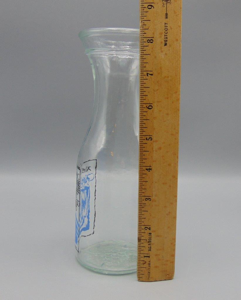 RARE 1980 Lake Placid Winter Olympics Glass Milk Bottle Dairy KC's Attic