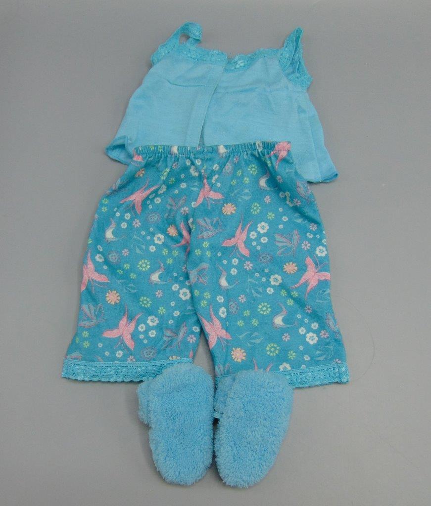 Authentic American Girl 2006 GOTY Jess Butterfly Pajama Pants Top Slippers