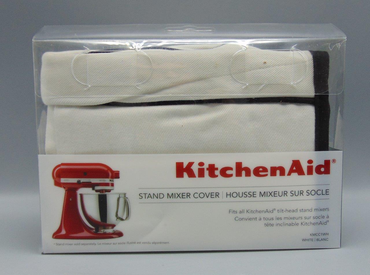 KitchenAid Stand Mixer Cover White and Black KMCC1WH