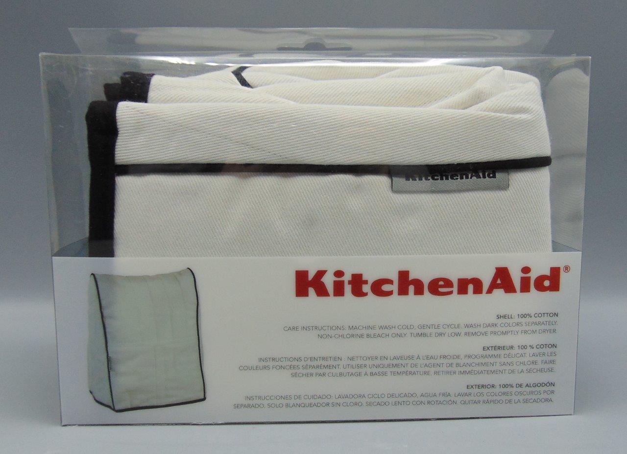 KitchenAid Stand Mixer Cover White and Black KMCC1WH