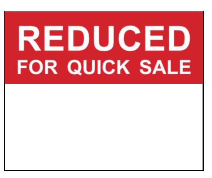 Reduced For Quick Sale Stickers 55mm x 42mm (roll 1000) KC Supplies