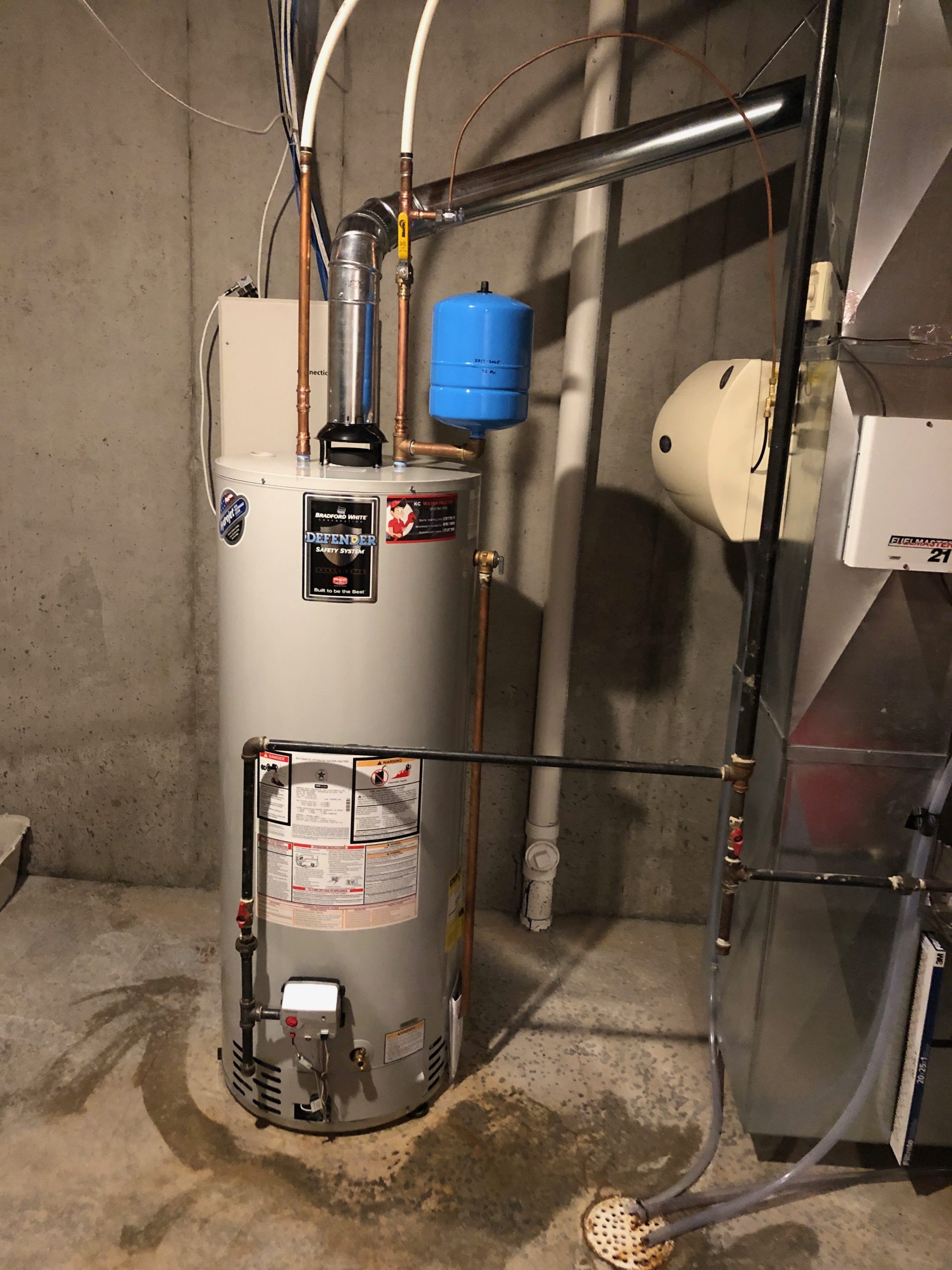Gas water heater in KC with expansion tank Water Heaters Installed by