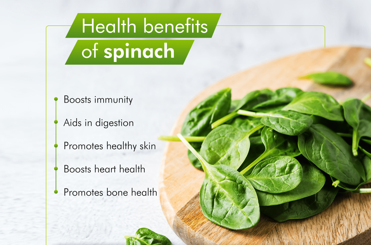 Health benefits of spinach
