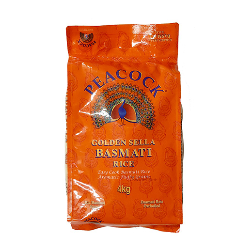 PEACOCK GOLDEN BASMATI SELLA RICE 4KG KDC Halal Foods