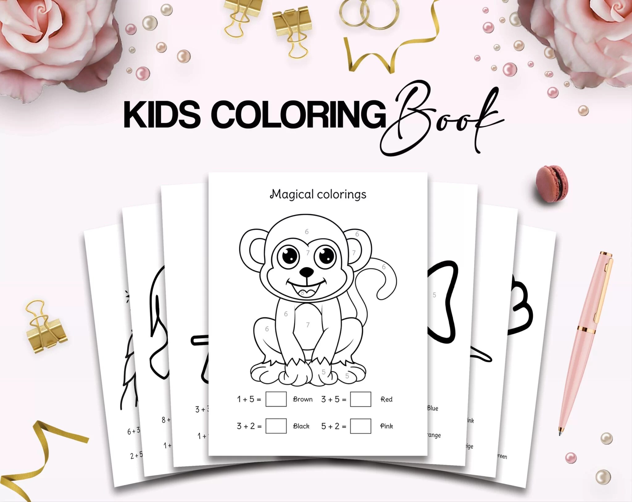 KDP Coloring Book Template Magical Coloring Book for Kids