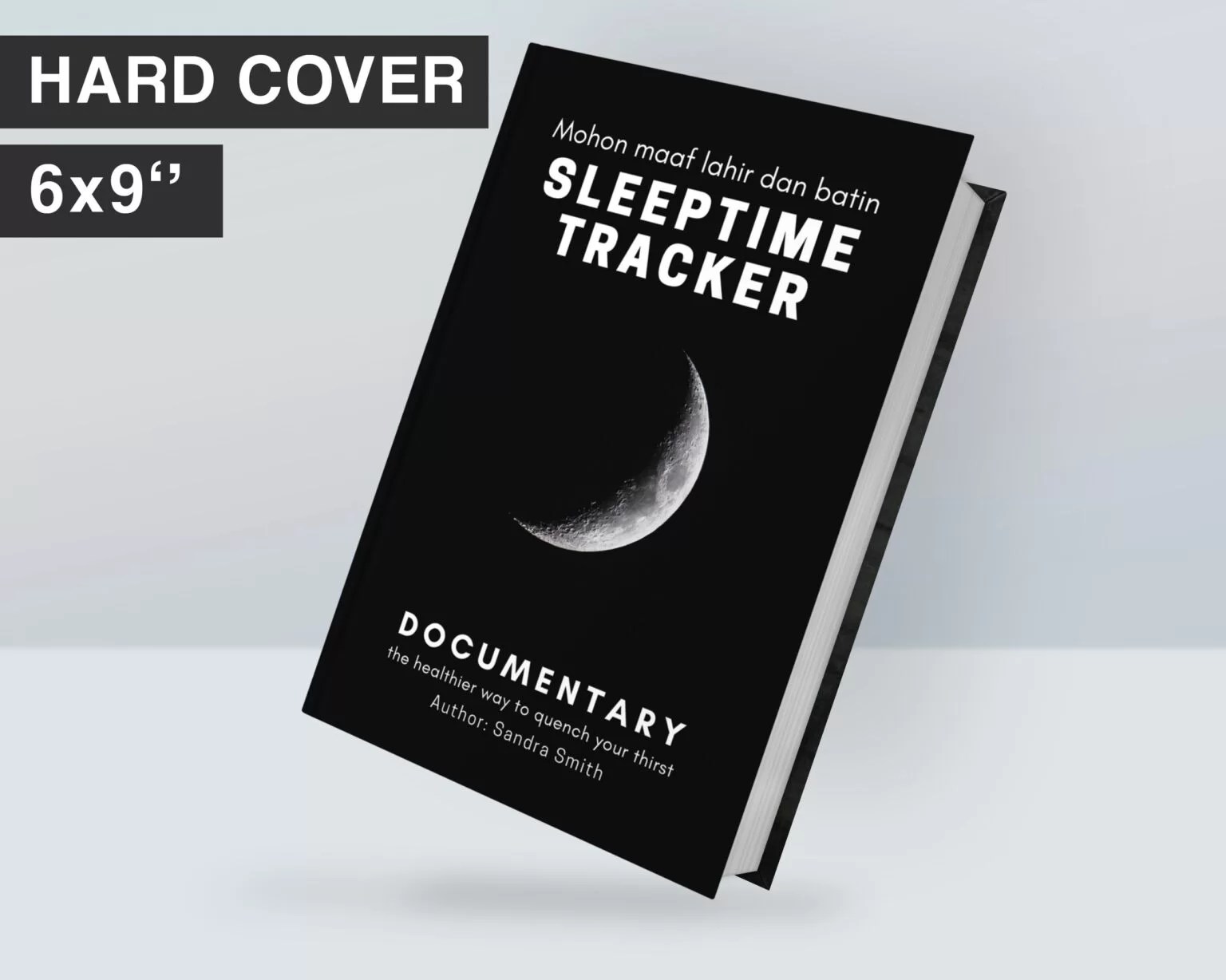 Moon HardCover template KDP Notebook/Journal Canva Editable 6x9"