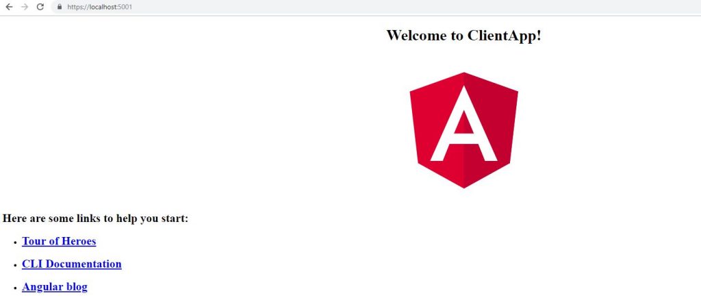 Create Core App with Angular 7 via VS 2017