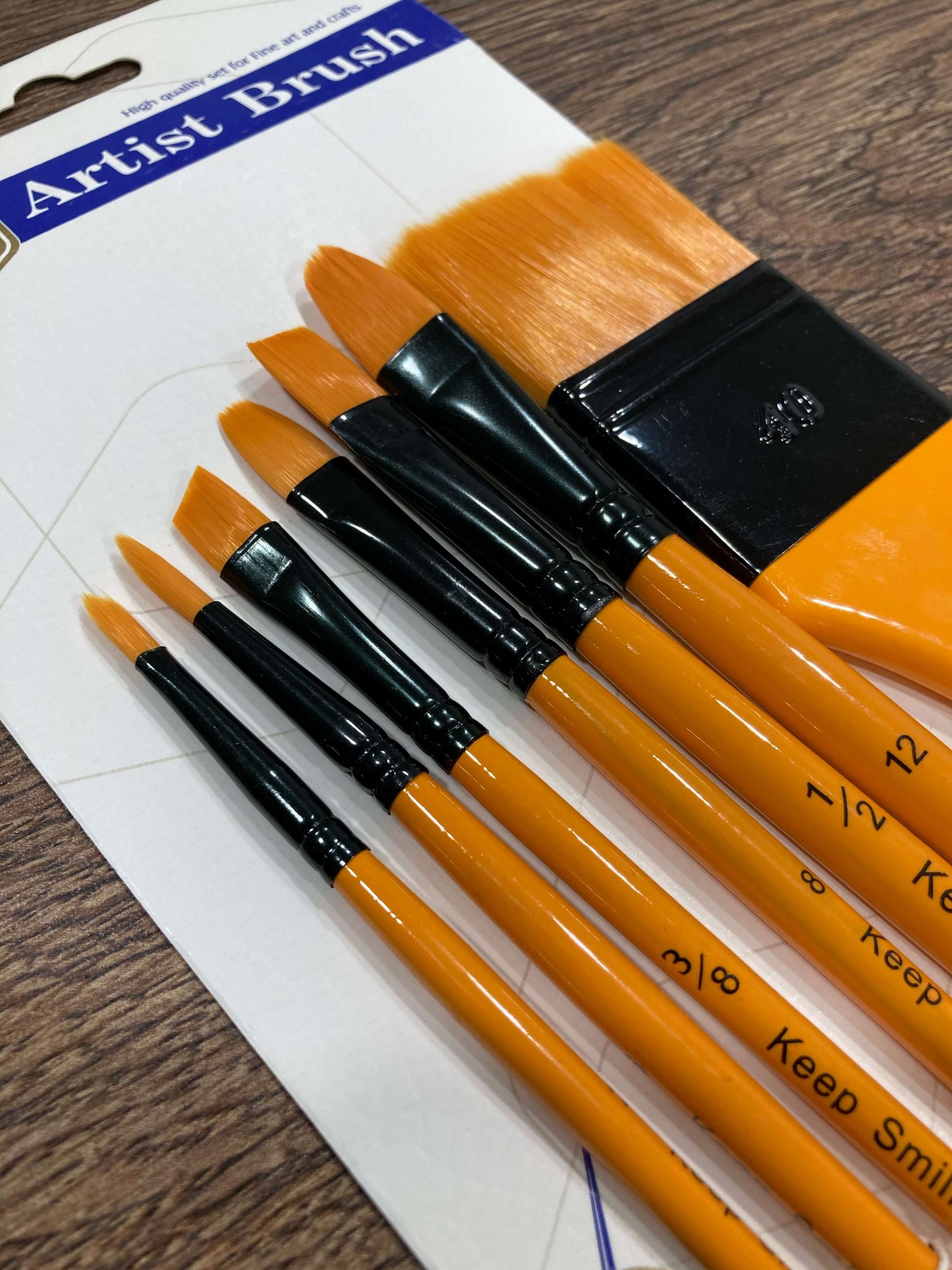 BOMEIJIA ARTIST BRUSHE FOR OIL ACRLYIC WATERCOLORS BRUSHES SET7 KDS